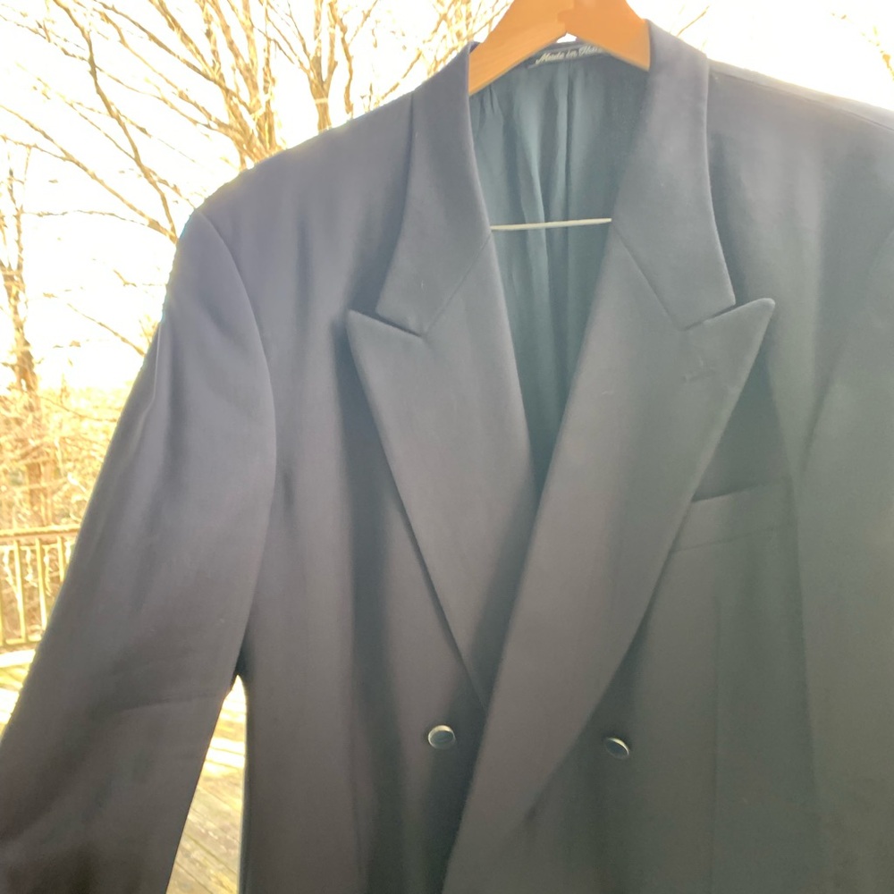Mani Double Breasted Blue Blazer, 46 Long